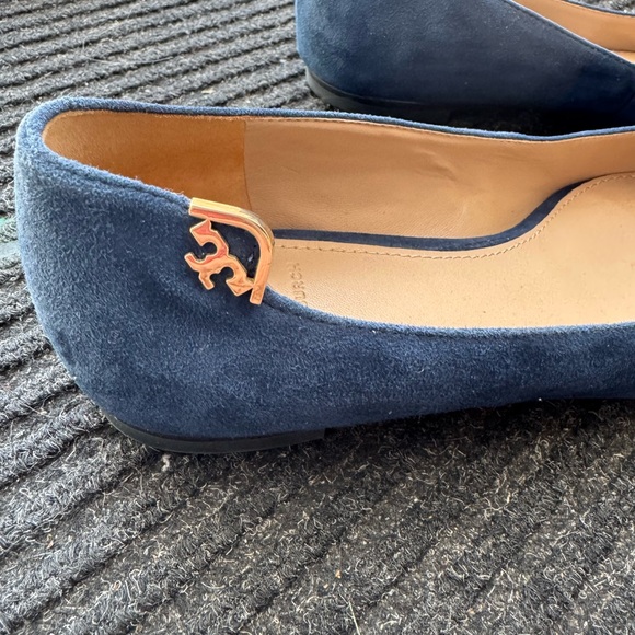 Tory Burch Blue Suede Ballet Flats - Picture 2 of 3